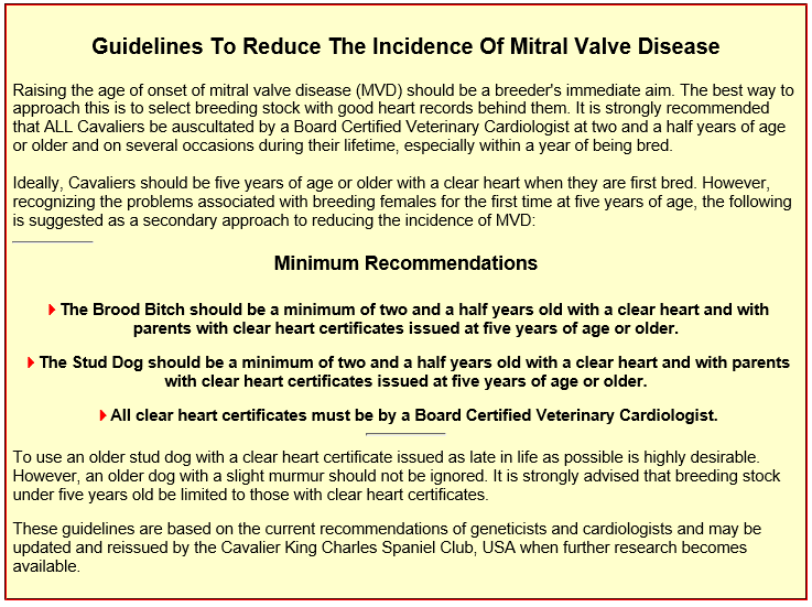 Guidelines to Reduce the Incidence of Mitral Valve Disease